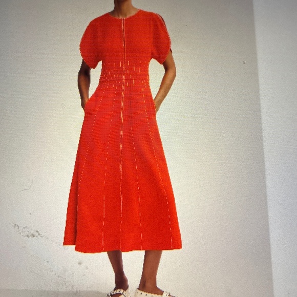 ME+EM Dresses & Skirts - ME+EM NWOTContrast Stitch Midi Cape Sleeve  Dress NWOT